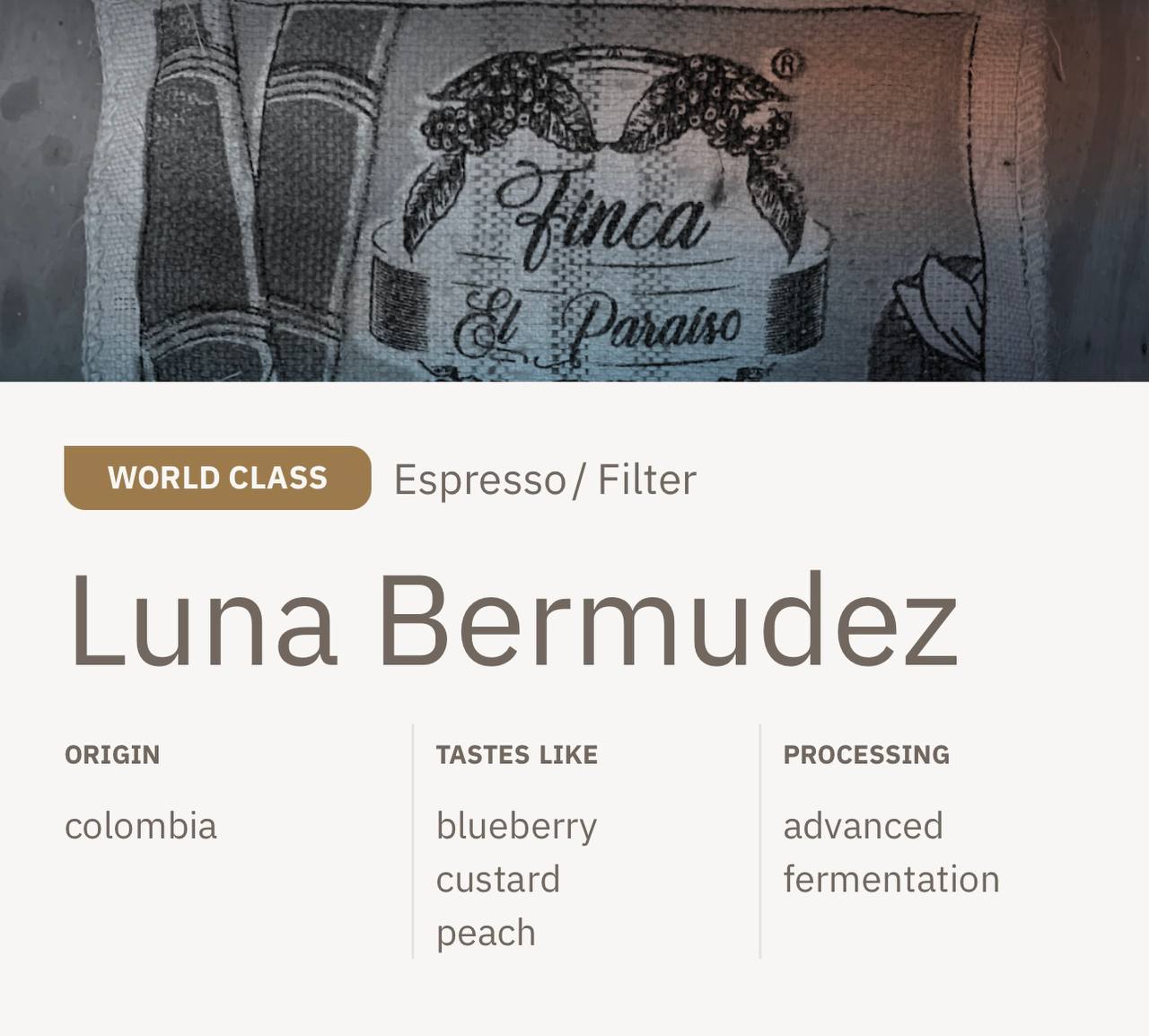 Luna Bermudez Advanced - Colombia (Filter) 125g