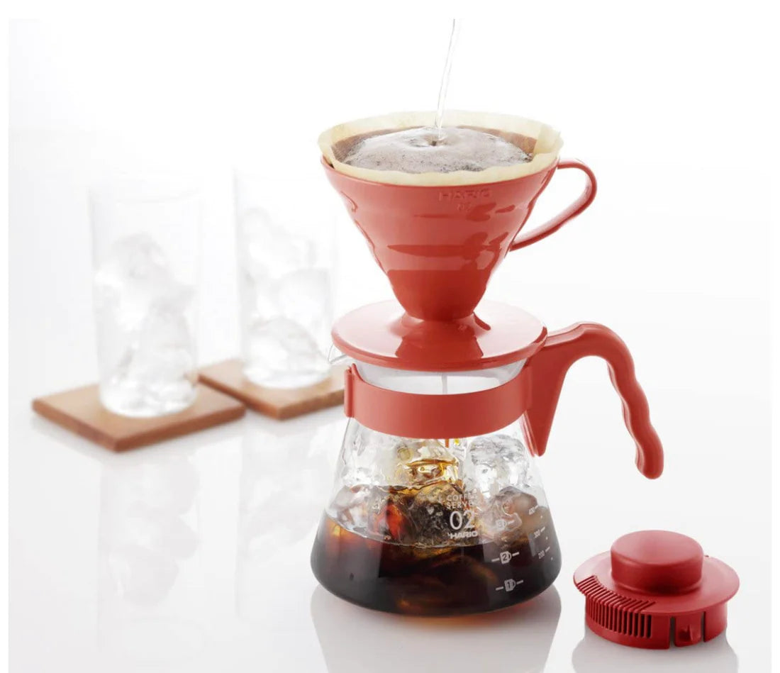 Hario V60 Coffee Server Set 02 - Red