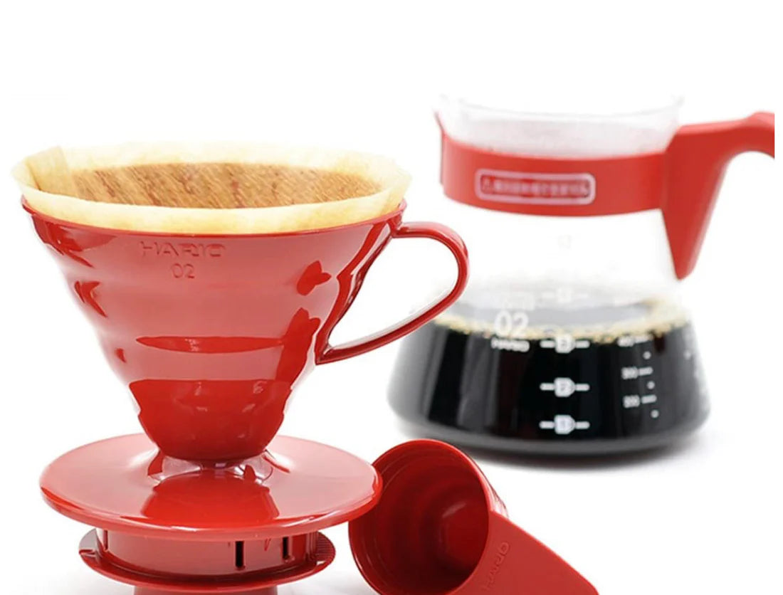 Hario V60 Coffee Server Set 02 - Red